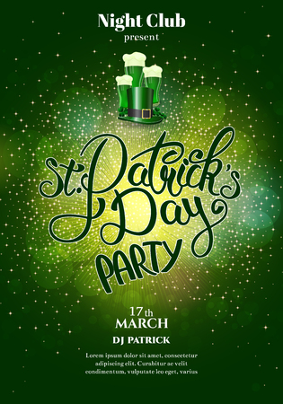 Saint Patrick's Day party flyer invitationのイラスト素材
