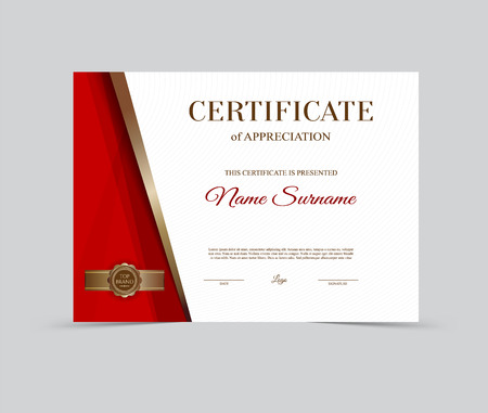 Vector Template Certificate of Appreciation.のイラスト素材