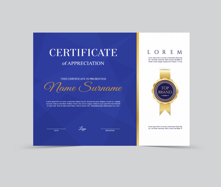 Vector Template Certificate of Appreciation.のイラスト素材