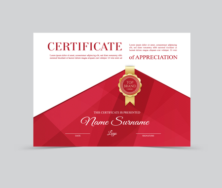 Vector Template Certificate of Appreciationのイラスト素材