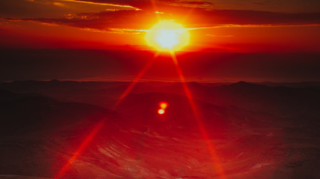 dawn in the desertの写真素材