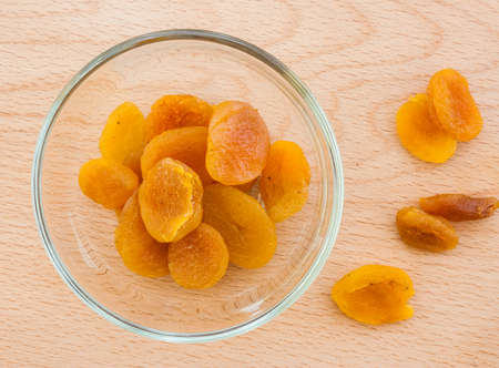 Dried apricots in the glassy pialatの写真素材