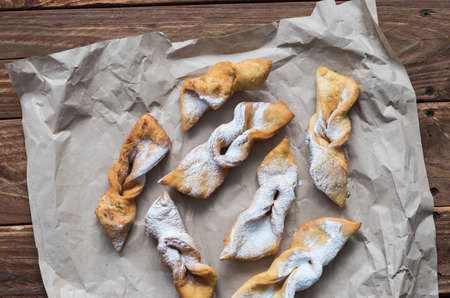 The crispy twiglets on the wrapping paperの写真素材