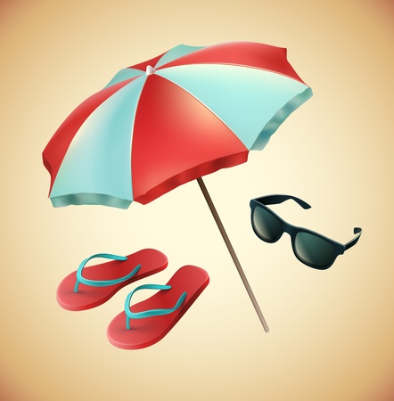 Beach equipmentのイラスト素材