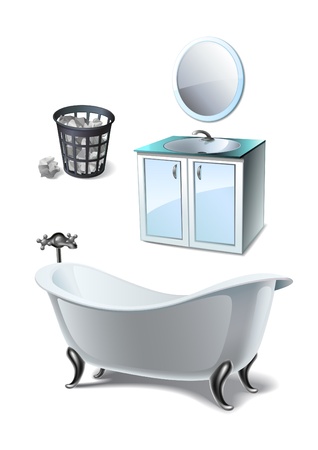Bathroom setのイラスト素材