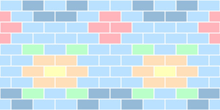 illustration Brick Wall pattern new design background seamless bud pastalのイラスト素材