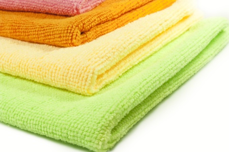 colored microfiber cloths for cleaningの写真素材