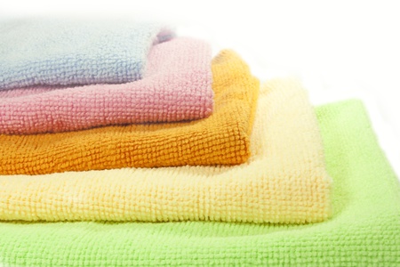 colored microfiber cloths for cleaningの写真素材
