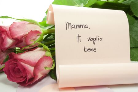 flowers and Motherの写真素材