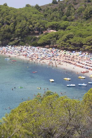 view of the sea on the island of Elba in Fetovaiaの写真素材