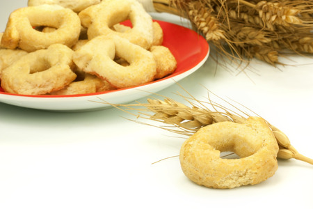 typical Apulian gastronomic product called taralliの写真素材