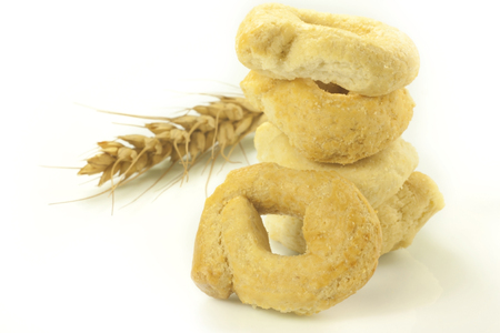 typical Apulian gastronomic product called taralliの写真素材