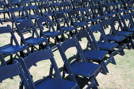 Blue chairsの写真素材