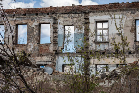 War in Eastern Ukraine brokem Land stayのeditorial素材