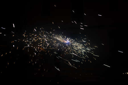 big-bang in the middle of a black background, art photography