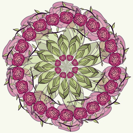 Pattern with roseのイラスト素材