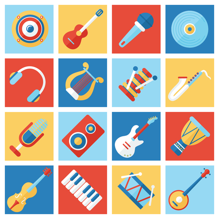 Set of musical instrumentsのイラスト素材