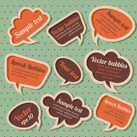 Set of retro speech bubblesのイラスト素材