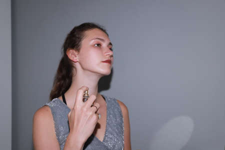 Getting ready for a date - behind the scenes of make upの写真素材