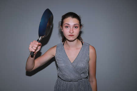 domestic violence is not only appliable for women - don't make your wife angry!の写真素材