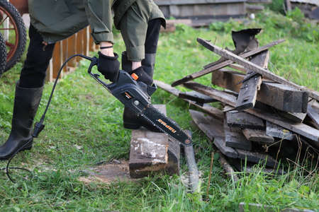 Portrait photo of a young urban man on the countrysideの写真素材