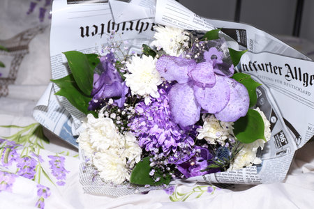 photo of a beautiful bouquet of flowersの写真素材