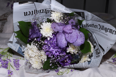 photo of a beautiful bouquet of flowersの写真素材