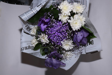 photo of a beautiful bouquet of flowersの写真素材