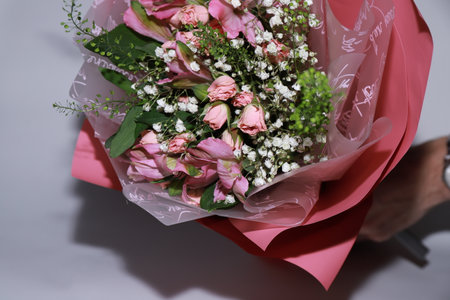 photo of a beautiful bouquet of flowersの写真素材