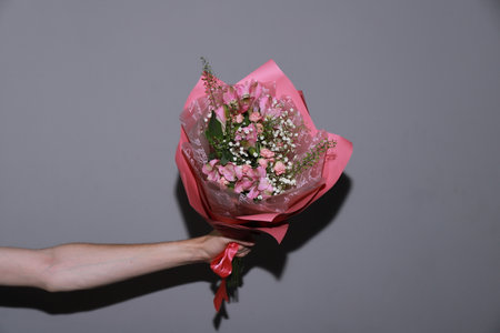photo of a beautiful bouquet of flowersの写真素材