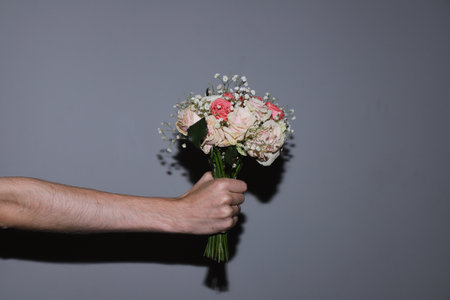 photo of a beautiful bouquet of flowersの写真素材
