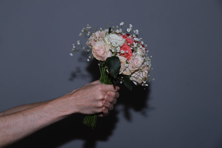 photo of a beautiful bouquet of flowersの写真素材