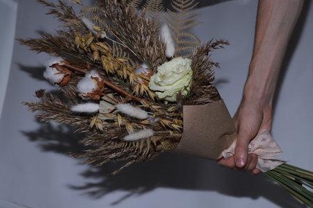 photo of a beautiful bouquet of flowersの写真素材