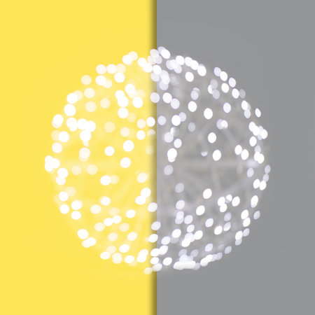 Abstract background salute with the color of the year 2021 yellow and gray. High quality photoの写真素材
