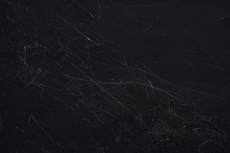 Mock up with an abstract background with white scratches isolated on black background with empty, copy space. Template, mock up, overlay for your design, art, text.の写真素材