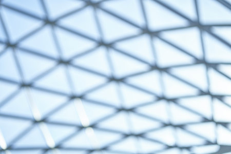 Geometric pattern with a line, large holes in the grid. Geometric motif for the title, poster,...