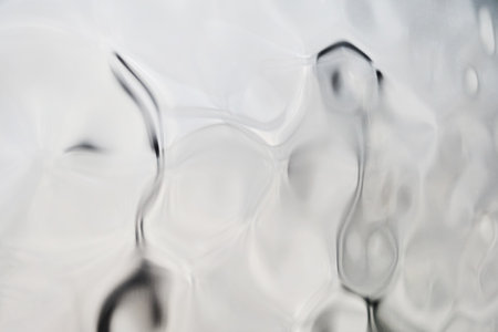 Metal panels in the decor of the room. Distorted surface with space to copy.の写真素材
