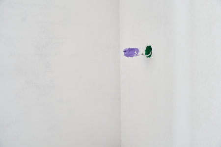 An electrical outlet. A new socket in the wall in the room. An outlet in the wall with wires during...