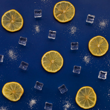 Lemon with iceの写真素材