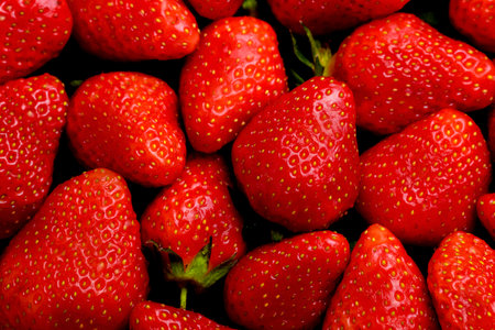 Strawbery background for natural texture