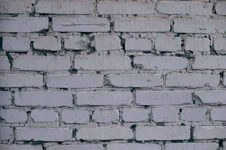 Brick wall texture, background, old white bricks High quality photoの写真素材