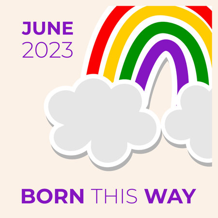 Happy pride month banner. lgbt rainbow.のイラスト素材
