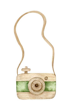 Watercolor illustration eco baby toy. nursery decor,の写真素材