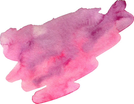 Watercolor Abstract pink splash on white background. Colorful splash on the paper. Hand drawn Illustration perfect for card, invitation and more.の写真素材