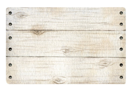 Watercolor wooden box. Design elementの写真素材