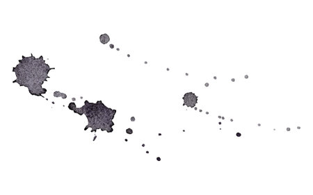 Dark black abstract watercolor texture stain with splashes, blot and splatters. Modern creative watercolor background for trendy design. Hand drawn illustration for package, juice pack, card, banner, webの写真素材