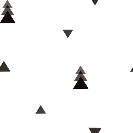 Seamless minimal pattern with Christmas tree. Endless background in scandinavian style. Stylized spruce digital illustration. Scandi festive christmas wrapping paper, fabric, wallpaper.の写真素材