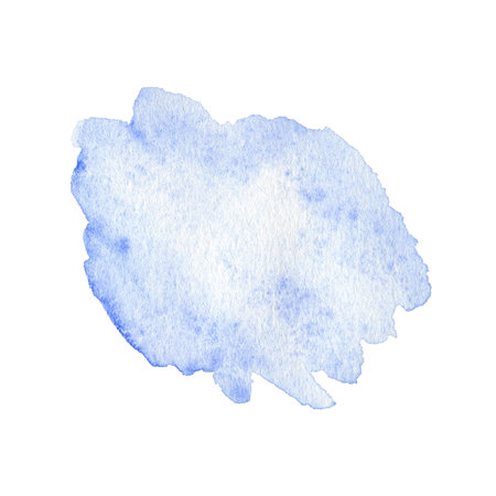 Watercolor Abstract blue splash. Painted background. Colorful splash on the paper. Hand drawn Illustration perfect for card, invitation and more.の写真素材