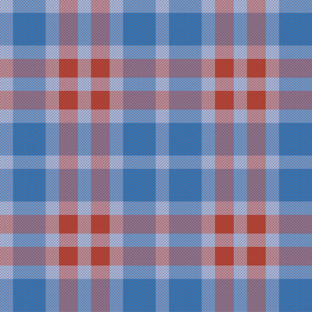 Tartan plaid. Scottish pattern in blue, red and white cage. Scottish cage. Traditional Scottish checkered background. Seamless fabric texture For textile, packingの写真素材