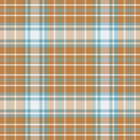 Tartan plaid. Scottish pattern in blue, beige and white cage. Scottish cage. Traditional Scottish checkered background. Seamless fabric texture For textile, packingの写真素材